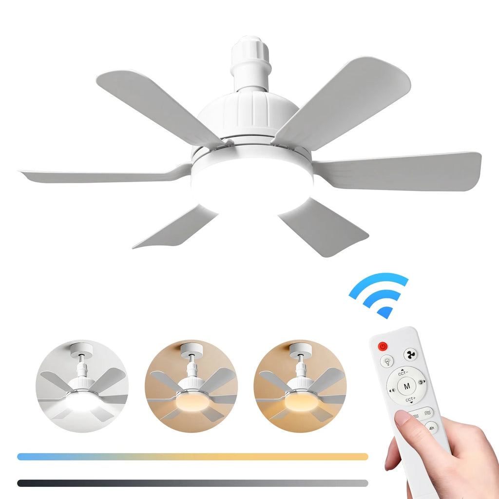 Lámpara Ventilador LED Silenciosa 3 Velocidades - M&M Lamp Studio