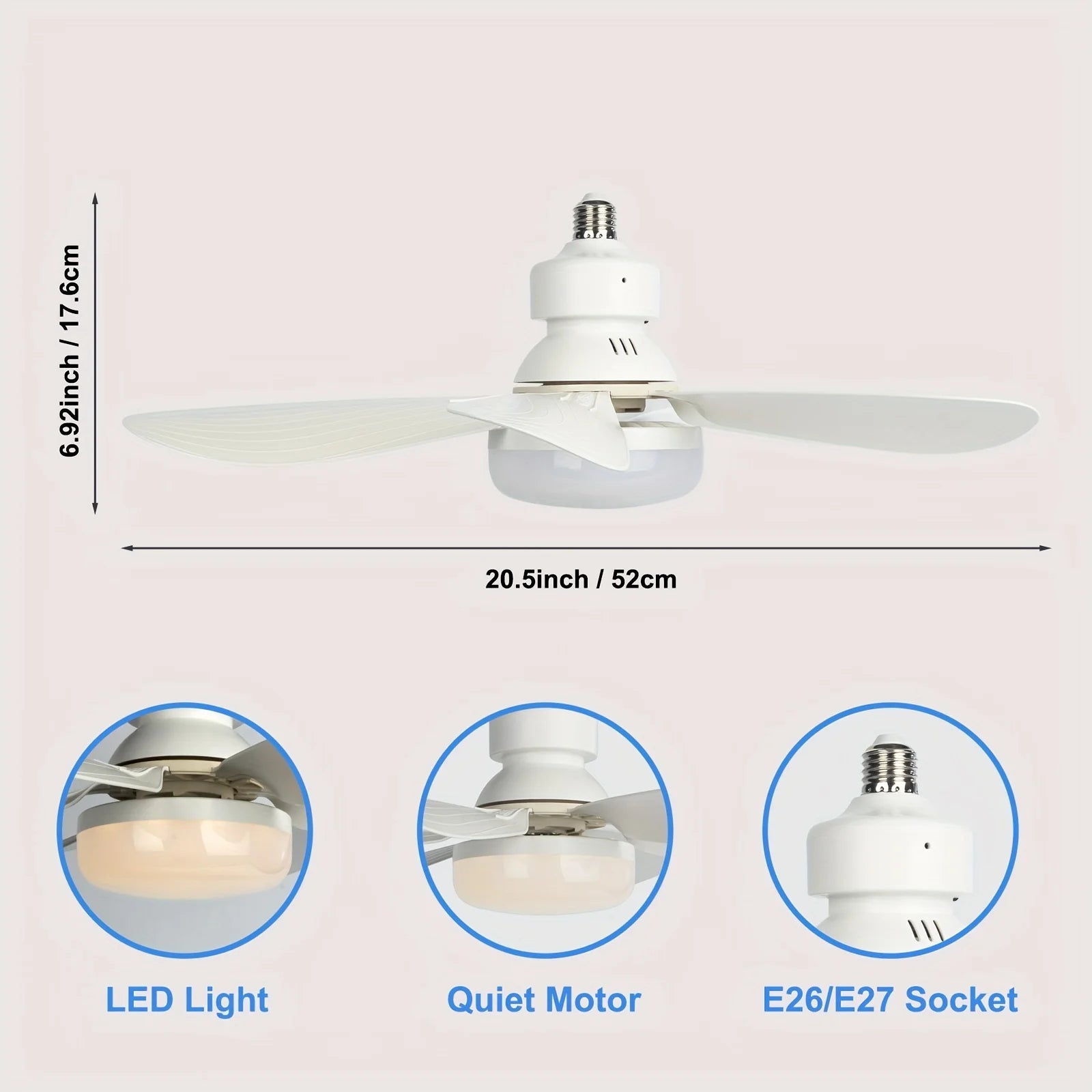 Ventilador de Techo LED con Control Remoto y Luz Regulable - M&M Lamp Studio