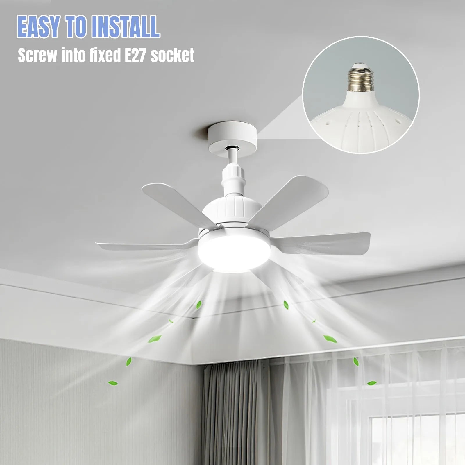 Lámpara Ventilador LED Silenciosa 3 Velocidades - M&M Lamp Studio