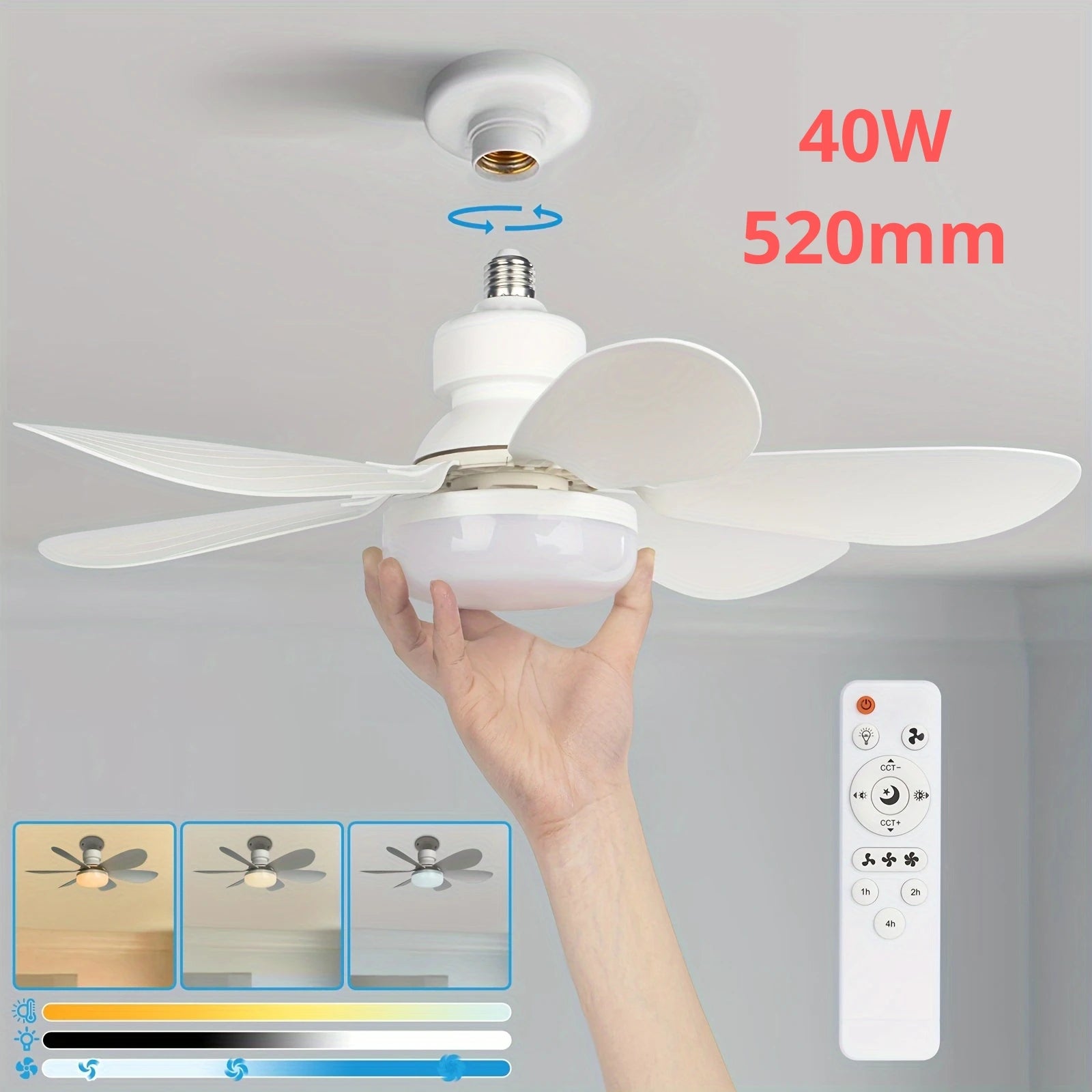 Ventilador de Techo LED con Control Remoto y Luz Regulable - M&M Lamp Studio
