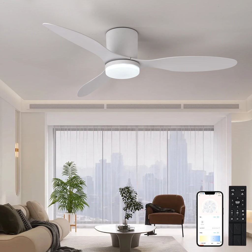 Ventilador de Techo LED Moderno con Control Remoto - M&M Lamp Studio...