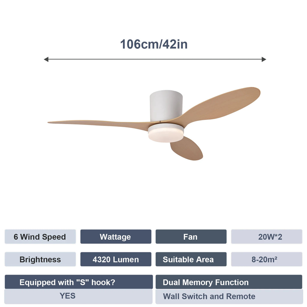 Ventilador de Techo LED Moderno con Control Remoto - M&M Lamp Studio...