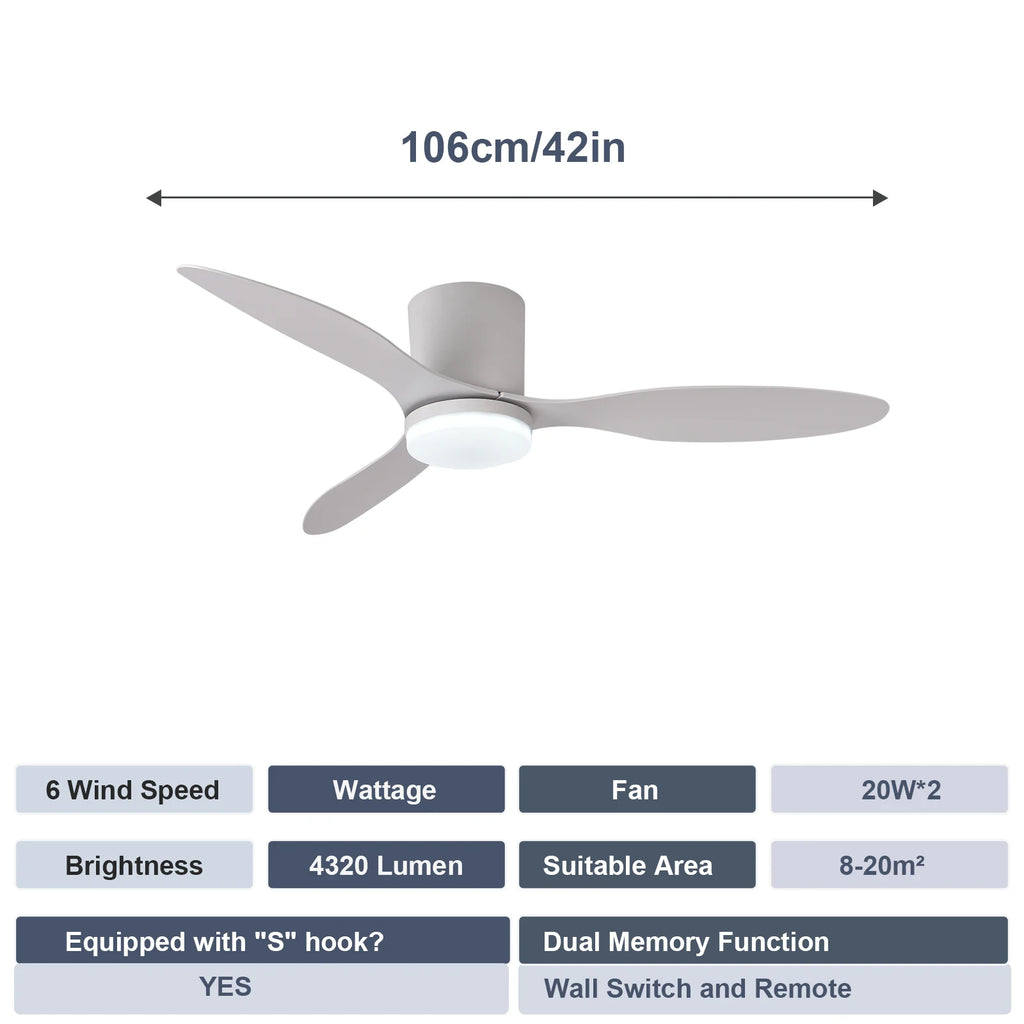 Ventilador de Techo LED Moderno con Control Remoto - M&M Lamp Studio...