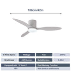 Ventilador de Techo LED Moderno con Control Remoto - M&M Lamp Studio...