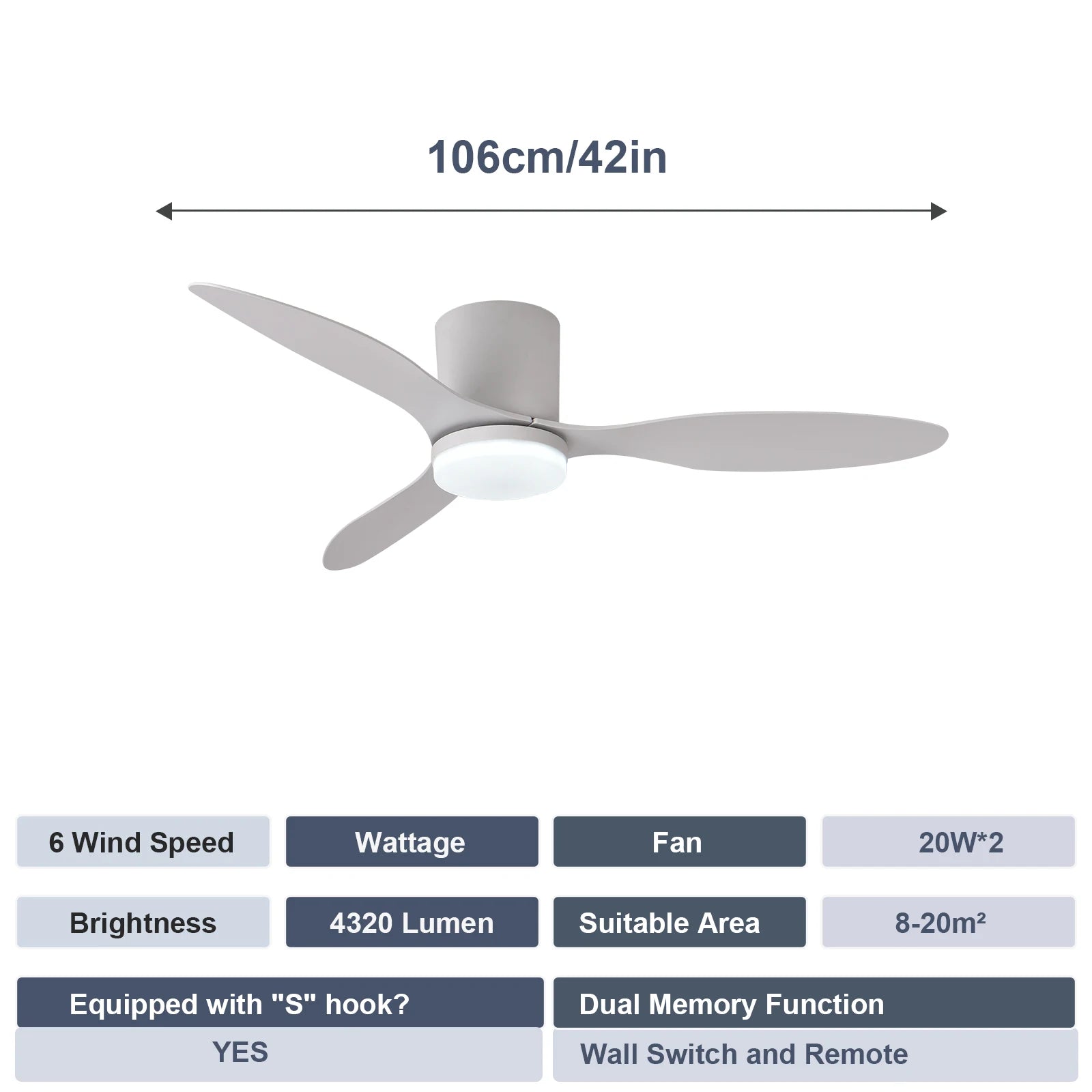 Ventilador de Techo LED Moderno con Control Remoto - M&M Lamp Studio...