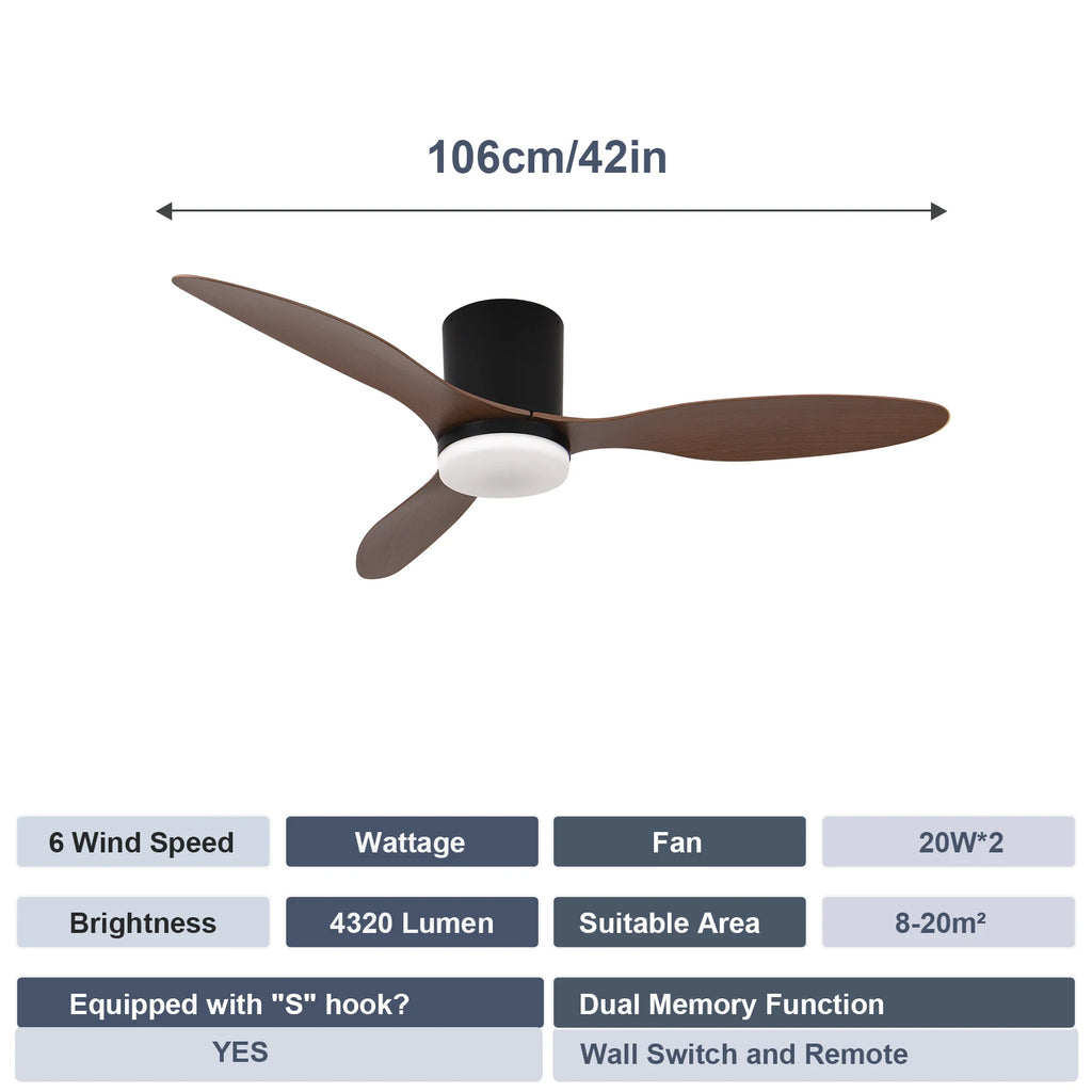 Ventilador de Techo LED Moderno con Control Remoto - M&M Lamp Studio...