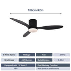 Ventilador de Techo LED Moderno con Control Remoto - M&M Lamp Studio...