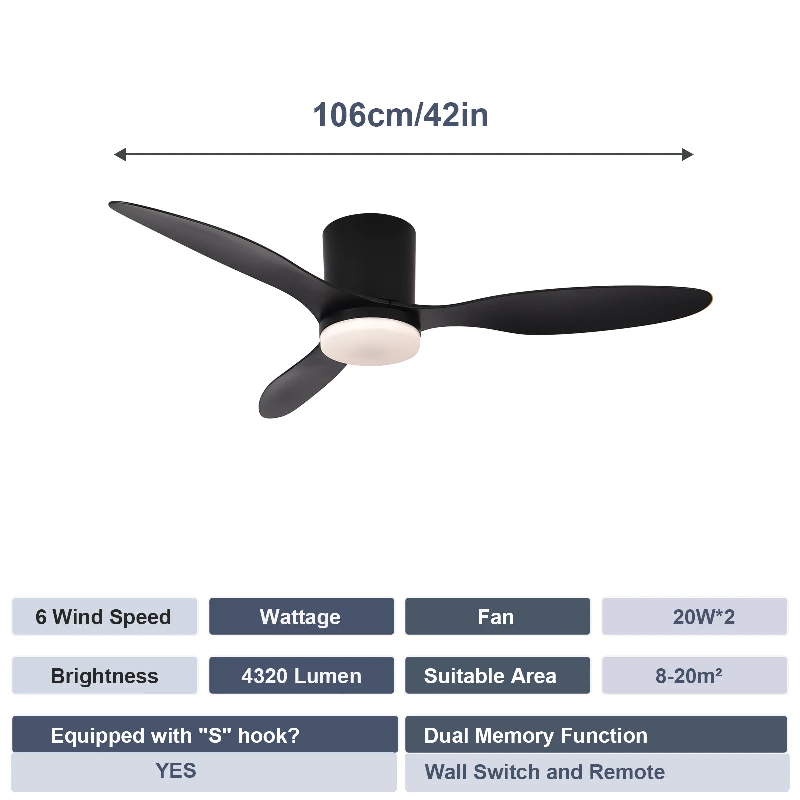 Ventilador de Techo LED Moderno con Control Remoto - M&M Lamp Studio...